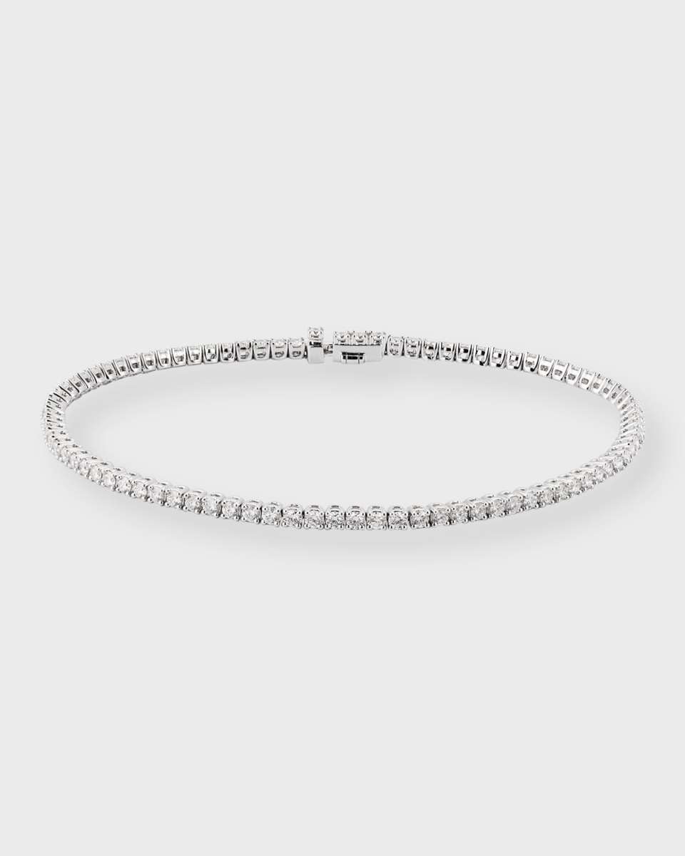 18K White Gold Diamond Tennis Bracelet, 1.96tcw